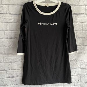 PREOWNED KATE SPADE DREAM A LITTLE DREAM MEDIUM NIGHT GOWN PILLOW TALK BLACK